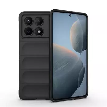 Для POCO X6 Pro Чехол для POCO X6 Pro 5G Чехол 6,67 дюйма Ударопрочный резиновый силиконовый защитный бампер для Xiaomi POCO X6 Pro For POCO X6 Pro 5G чёрный