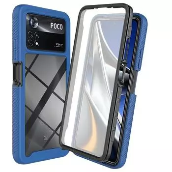 Для POCO X6 X5 M5s X3 NFC 360 защитная передняя задняя панель Xiaomi Poco X4 Pro 5G Crystal Case Funda C65 M4 6 3 X 4 5 M бампер крышка Poco M5s&Case and PET Film чёрный