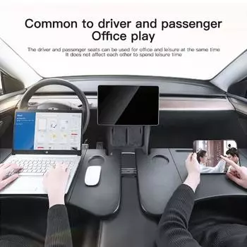 Для подноса для Tesla Model 3 Model Y складной руль автомобиля подставка для ноутбука складной стол держатель для еды и напитков поднос чёрный