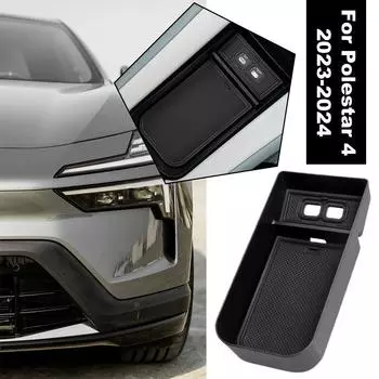 Для Полярной звезды 4 (2025-2025) Центральная консоль подлокотник для хранения вещей автомобиль черный Tidy Tray органайзер, ящик для аксессуаров, A9G2