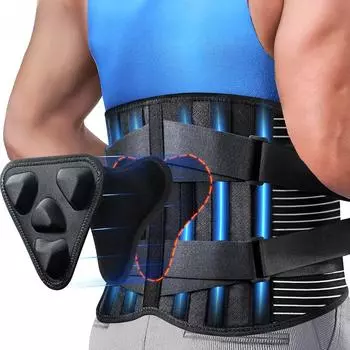 Для пояса поддержки спины с поясничной подушкой Эргономичный дизайн 3D трикотаж для облегчения боли S for waist 65-80cm