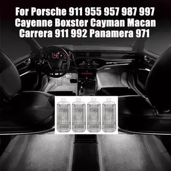 Для Porsche 911 955 957 987 997 Cayenne Boxster Cayman Macan Carrera 911 992 Panamera 971 Подсветка пространства для ног автомобиля Аксессуары