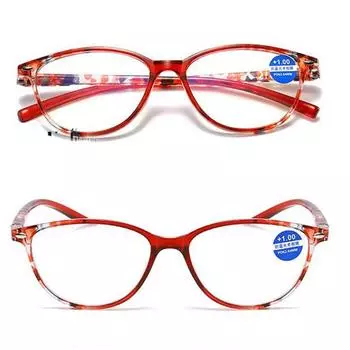 Для пребиопии 1,0/1,5/2,0/2,5/3,0/3,5/4,0 винтажные очки для женщин и мужчин, унисекс, против усталости, модные очки для чтения с синим светом, уникальные для дальнозоркости +2.0 красный
