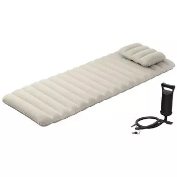 для предотвращения стихийных бедствий Iris Ohyama Air Bed Simple Bed Single Beige Толщина 13 см Очень большой объем Надувается примерно за 2 минуты с помощью специального насоса бежевый