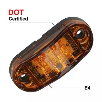 Для прицепа, грузовика, каравана, сигнальные огни, светодиодные боковые габаритные лампы, автомобильные аксессуары, боковой габаритный фонарь 12 В-24 В красный