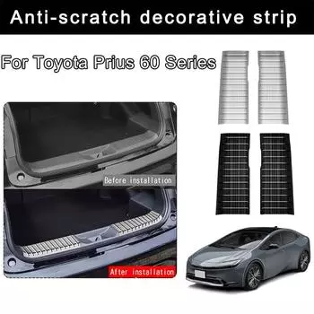 Для Prius 60 Series 2024 задняя дверная накладка на порог, задняя защитная пластина багажника, протектор педали, автомобильные аксессуары