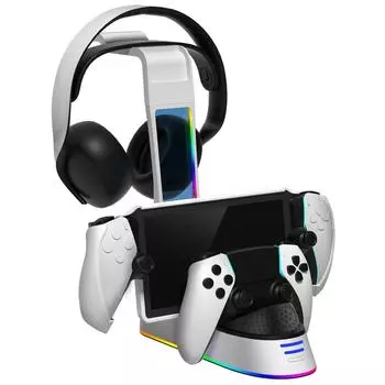 Для PS5 контроллер зарядная док-станция с RGB подсветкой гарнитура дисплей держатель игровая консоль зарядное устройство подставка для PlayStation Portal