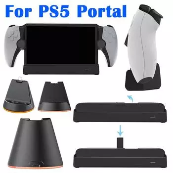 Для PS5 Portal зарядная док-станция для игровой консоли Playstation Portal портативная зарядная подставка со светодиодным индикатором зарядная станция
