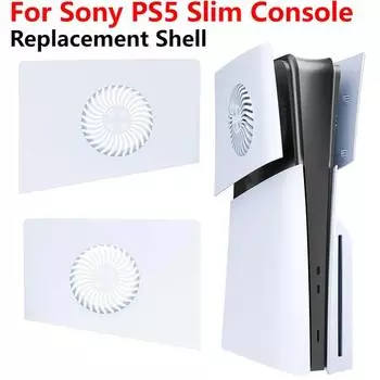 Для PS5 Slim PlayStation 5 Slim консоль лицевая панель с вентиляционным отверстием верхняя верхняя половина сменная лицевая панель защитный чехол