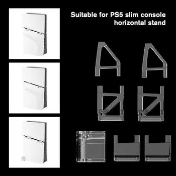 Для PS5 Slim прозрачная акриловая подставка треугольный квадратный стили хост горизонтальный настольный кронштейн для размещения аксессуаров для PS5 Slim