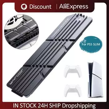 Для PS5 Slim SSD радиатор с термосиликоновыми прокладками M.2 радиатор SSD кулер радиатор для 2280 M.2 NVMe SSD