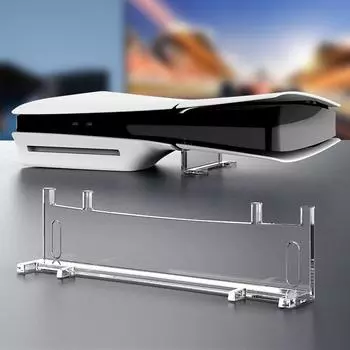 Для PS5 Slim Stand Accessories Console Акриловый прозрачный горизонтальный кронштейн-держатель для PlayStation 5 Оптический привод/цифровая версия прозрачный