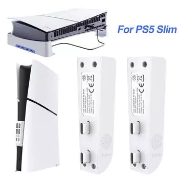 Для PS5 Slim USB Hub 6 в 1 USB Splitter Expander Hub адаптер с 4 USB и 2 портами Type C для PlayStation 5 Slim USB адаптер белый