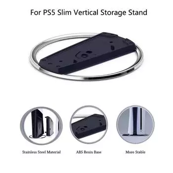 Для PS5 Slim вертикальная подставка для хранения металлическая подставка сменная подставка для консоли для Playstation 5 Slim игровые аксессуары чёрный