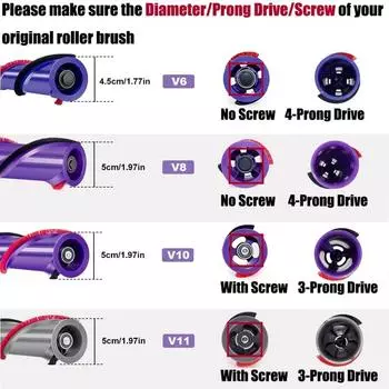 Для пылесоса Dyson V6 V7 V8 V10 V11 V12 V15 аксессуары моющийся HEPA фильтр роликовая щетка головка сменные части