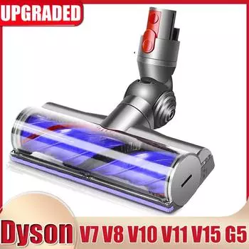 Для пылесоса Dyson V7 V8 V10 V11 V15 Anti Entangleme Direct Drive Cleaner Head, Motorhead Cleaner Head Brush Turbine Tool светло-серый