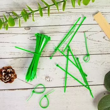 Для растений, регулируемые 50 шт. стяжки-закрутки, самоблокирующиеся пластиковые садовые цветочные провода, набор 20cm