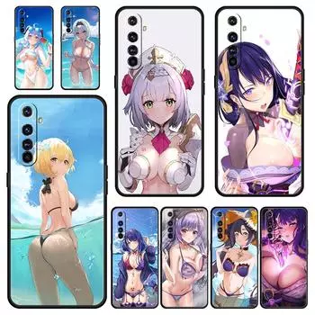 Для Realme 10 9 8 5G 7 6 GT2 Pro Plus 9i 8i C21 C11 C25 C35 Genshin Impact сексуальный чехол для телефона для Realme GT Neo 2 3 3T чехол Realme 6