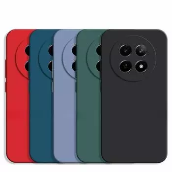 Для Realme 12 5G Чехол Realme 12 Plus 12 Pro Plus 5G Чехол TPU Противоударный жидкий силиконовый чехол для телефона Realme 12 5G Realme 12 5G чёрный