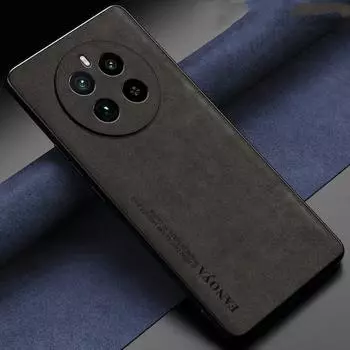 Для Realme 12 Pro Plus чехол из овчины, искусственная кожа, матовый чехол для Realme 12 Pro 12Pro Plus, мягкая рамка, матовые чехлы на заднюю панель Realme 12 Pro чёрный