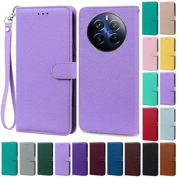 Для Realme 12 Pro Plus чехол кожаный кошелек флип чехол для телефона чехол для Realme 12 Pro 5G чехол Coque Fundas для Realme 12 Pro+ чехол Realme 12 ProPlus 5G бежевый