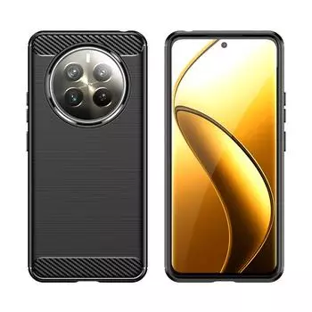 Для Realme 12 Pro Plus Чехол Realme 12 Pro Plus 5G Чехол Матовый резиновый противоударный TPU Защитный чехол для телефона Realme 12 Pro Plus Realme 12 Pro Plus чёрный