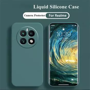 Для Realme 12 Pro Plus чехол роскошный жидкий силиконовый мягкий чехол для телефона Realme 12 Plus 12Pro + защитный чехол For Realme12Pro красный