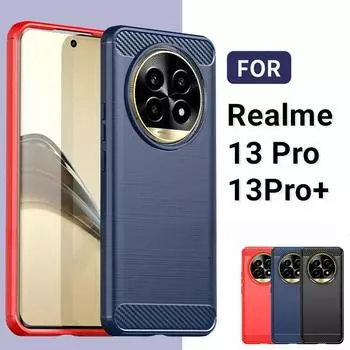 Для Realme 13 Pro Чехол Realme 13 Pro Pro Plus 5G Чехол Funda Ударопрочный Матовый Защитный ТПУ Телефон Задняя Крышка Для Realme 13 Pro Realme 13 Pro чёрный