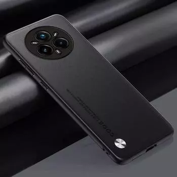 Для Realme 14 Pro Plus чехол простой PU кожаный силиконовый TPU защитный чехол для камеры для Realme 14X 14Pro + 13 Plus ударопрочный жесткий бампер Realme 14 Pro Plus чёрный