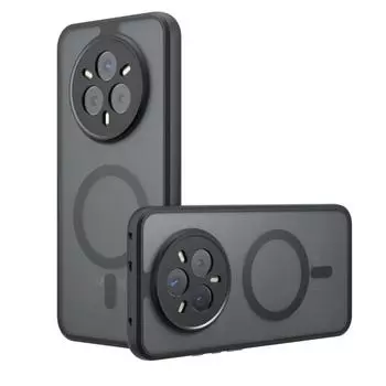 Для Realme 14 Pro Plus чехол Роскошный матовый акриловый противоударный чехол для Realme 14 Pro+ RMX5051 Магнитный бампер Magsafe для беспроводной зарядки Realme 14 Pro Plus чёрный