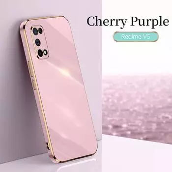 Для Realme 7 10T 9i GT 5G защитный гальванический противоударный чехол Honor 50 Lite чехол силиконовый мягкий ТПУ Realme 7 5G чёрный