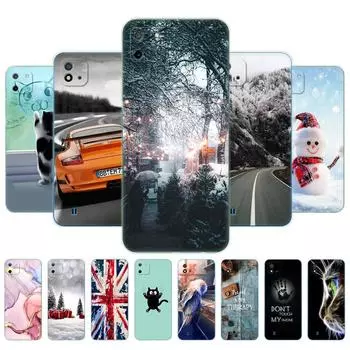Для Realme C11 2021 2020 силиконовый чехол из ТПУ для OPPO Realme C 11 RMX3231 RMX2185, бампер 6,5 дюймов, зима, снег, Рождество Realme C11 2021