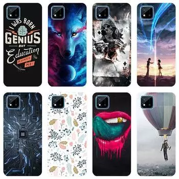 Для Realme C11 2021 RealmeC11 C 11 2021 чехол Мягкая силиконовая задняя крышка модный чехол для телефона с рисунком For Realme C11 2021