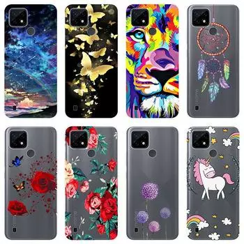 Для Realme C21 C 21 RealmeC21 чехол Мягкая силиконовая задняя крышка чехол для телефона с рисунком For Realme C21