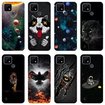 Для Realme C21 C 21 RealmeC21 чехол Мягкая силиконовая задняя крышка чехол для телефона с изображением животных For Realme C21