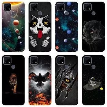 Для Realme C25S C 25S RealmeC25S чехол Мягкая силиконовая задняя крышка чехол для телефона с рисунком животного For Realme C25S