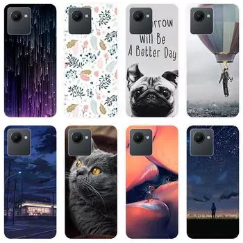 Для Realme C30S C53 GT3 GT 3 C 30S RealmeC30S чехол Мягкая силиконовая задняя крышка модный чехол для телефона с мультяшным рисунком For Realme C30S