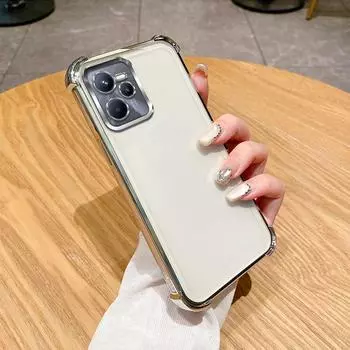 Для Realme C35 Чехол Realme Narzo 50A Prime Cover Realme c35 Чехол для телефона RMX3511 3516 Противоударный защитный чехол Прозрачная гальваническая пластина For Realme C35