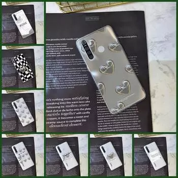 Для Realme C3 X3 Xt C11 6i X Чехол для телефона Мягкий силиконовый прозрачный серебристый чехол-накладка с изображением сердца и любви для Oppo Realme 5 6 X50 X2 Pro realme