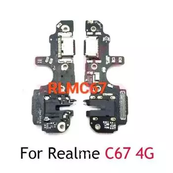 Для Realme C53 C55 C65 C67 4G USB-разъем для зарядки USB-зарядное устройство док-станция разъем порт гибкий кабель замена For Realme C55
