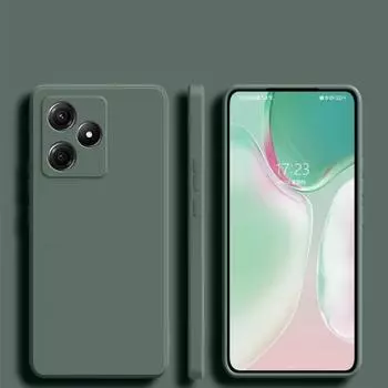 Для Realme C53 жидкий силиконовый чехол Realme C53 Funda Coque Shell мягкий TPU защитный чехол для камеры телефон бампер Realme C53 For Realme C53 чёрный