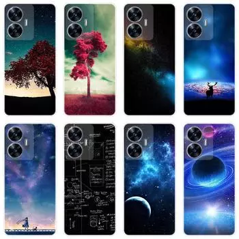 Для Realme C55 C55 RealmeC55 RMX3710 чехол Мягкая силиконовая задняя крышка чехол для телефона с рисунком звездное небо For Realme C55
