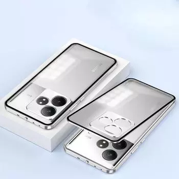 Для Realme GT6 GT 6T металлический каркас из алюминиевого сплава, бампер, крышка для Realme GT Neo 6 SE, противоударный прозрачный задний чехол Realme GT Neo6 SE серебряный