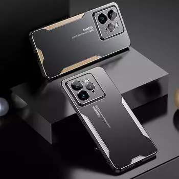 Для Realme GT 7 Pro алюминиевый сплав жесткий ПК чехол Realme GT7pro 5G GT 6T NEO 6 SE 5Pro противоударный матовый силиконовый защитный чехол Realme GT7 Pro синий