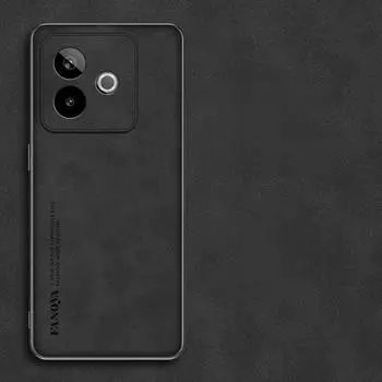 Для Realme GT 7 Роскошный чехол из овчины для Realme GT7 Pro 7T NEO 7 X 7SE Защитный противоударный матовый силиконовый бампер For Realme neo 7 чёрный