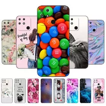 Для Realme Narzo 50A чехол 6,5 дюймов силиконовая задняя крышка для OPPO Realme Narzo50A 50 A мягкий чехол RMX3430 чехол для телефона черный чехол из ТПУ
