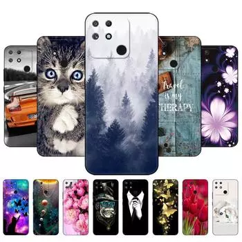 Для Realme Narzo 50A чехол 6,5 дюймов силиконовая задняя крышка для OPPO Realme Narzo50A 50 A мягкий чехол RMX3430 чехол для телефона черный чехол из ТПУ Realme Narzo 50A