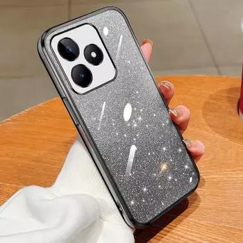 Для Realme Note 50 Note50 RMX3834 чехол из мягкого силикона с кромкой, блестящий чехол из ТПУ для телефона, задняя крышка For Realme Note 50 фиолетовый