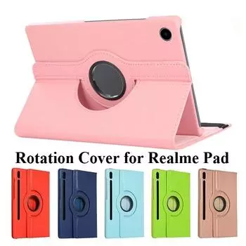 Для Realme Pad Mini 8,7 дюйма 360 вращающаяся подставка защитный чехол для Funda Realme Pad 10 4 10,4 дюйма Pad 2 11,5 дюймаTablet Cover Realme Pad Mini 8.7 красный