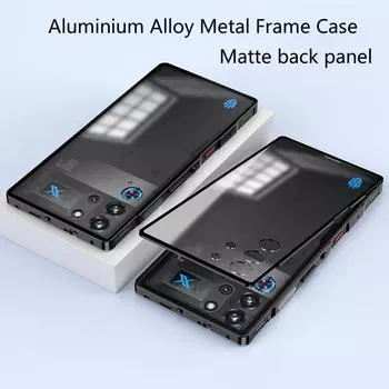 Для Red Magic 10 Pro Plus алюминиевый сплав металлический каркас бампер + закаленное стекло крышка для Nubia RedMagic 10 Pro + 5G ударопрочный жесткий чехол For Red Magic 10 Pro чёрный
